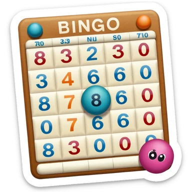 Cartela de bingo sticker