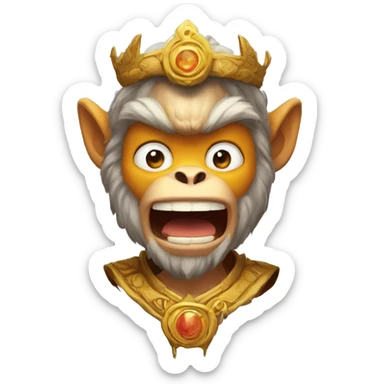 monkey king before he got he became a hero sticker