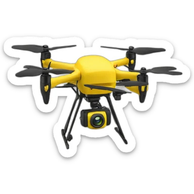 Yellow drone sticker