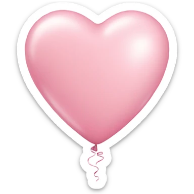 2 pastel pink heart balloons sticker