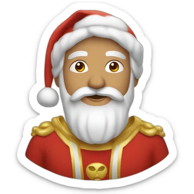 Buda disfrazado de papá noel sticker