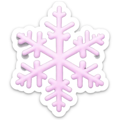 pastel pink snowflake  sticker