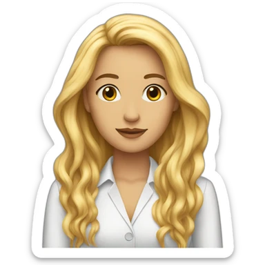 beautiful-woman-psychologist-long-hair sticker