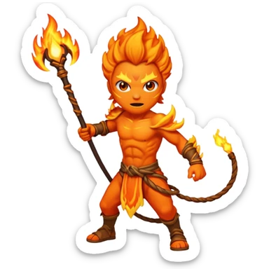fire elemental long whip sticker