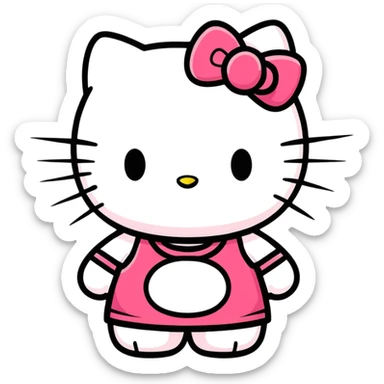 Hello kitty mad sticker