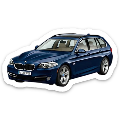 2012 bmw 525td touring picado in dark metallic blue sticker