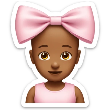 Baby pink thin bow  sticker