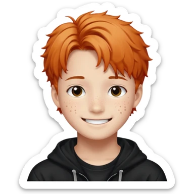 Felix from Stray Kids, K-pop idol with freckles sticker