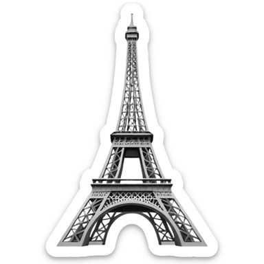 simplified eifel tower sticker