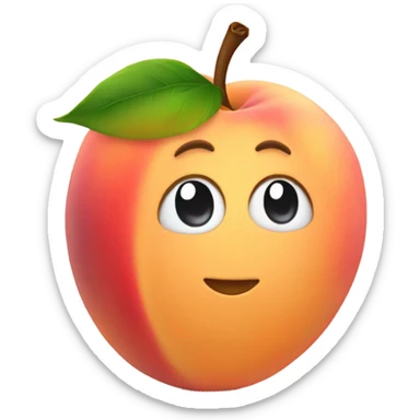 Peach with toes  sticker