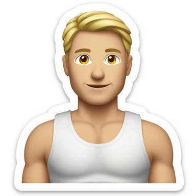 Healthy Caucasian person wearing a sports tanktop sticker