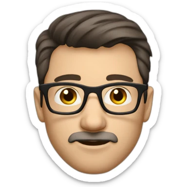 Sexy-Caucasian-Dad-dark-brown-hair-dark-brown-eyes-glasses-straight-nose sticker