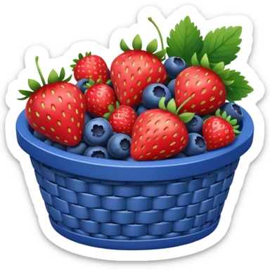 Strawberry and blueberry together  sticker