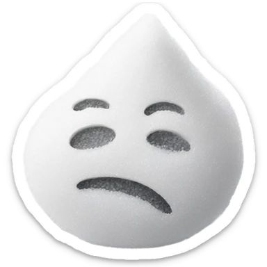 Smiley face smelling white salt  sticker