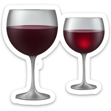 red wine in silver goblet sticker