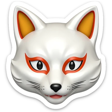 kitsune mask sticker