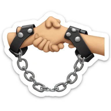 Hands in handcuffs  sticker