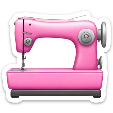 Sewing machine in pnk sticker