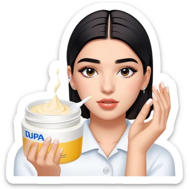 skin care cream application Dua Lipa sticker
