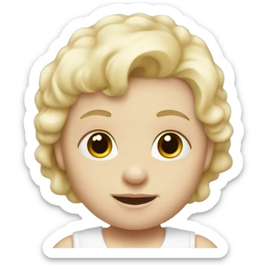 A  white-skinned,  blond-haired  infant. sticker