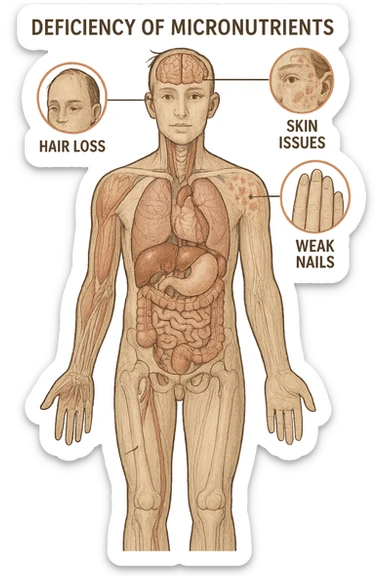 corpo umano in carenza di micronutrienti sticker