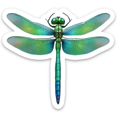 Dragonfly blue green  sticker