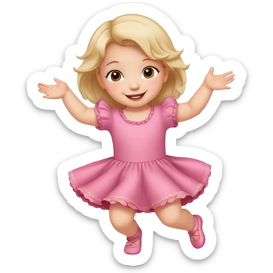 dance small baby girl sticker