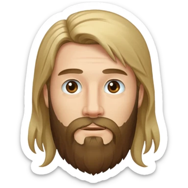 refree long hair and a beard but no moustache  sticker