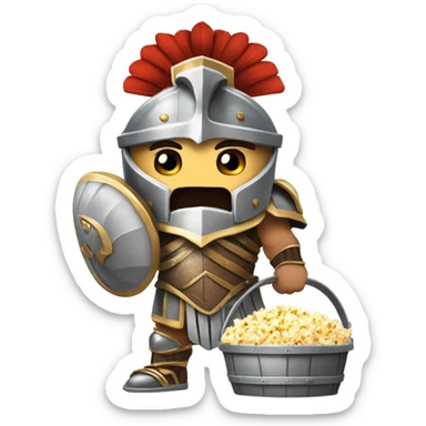 Gladiator with popcorn sticker