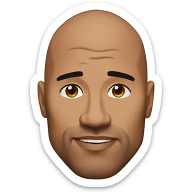 the rock a$yebrow sticker