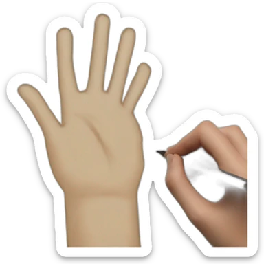 hand drawing on a sheet of paper sticker