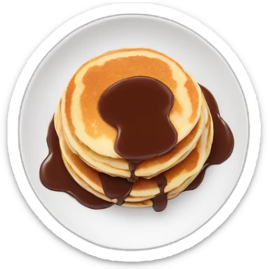 Mini pancakes with chocolete souce sticker