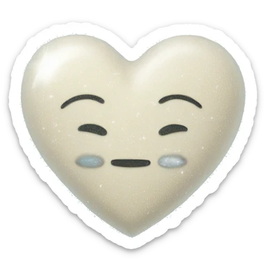 Powder blue heart with sparkles sticker