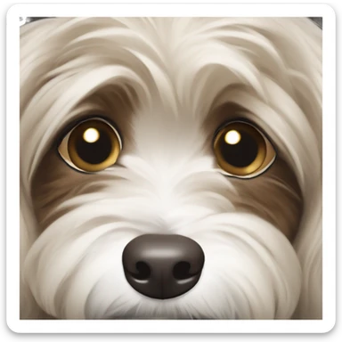 Havanese puppy sticker