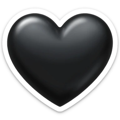 Fancy black heart sticker