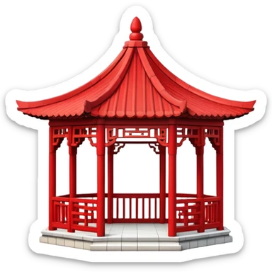 Tiny ornate Chinese gazebo sticker