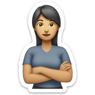 Mujer haciendo una foto sticker