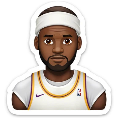 LeBron James with white sauce  sticker