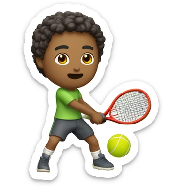 Extra terrestre jogando tênis de campo sticker