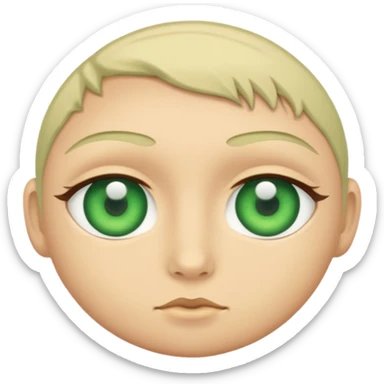 make two eyes and make them green sticker