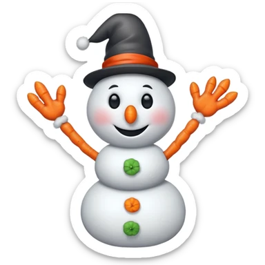 dancing snowman sticker