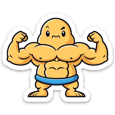 Strong peanut sticker