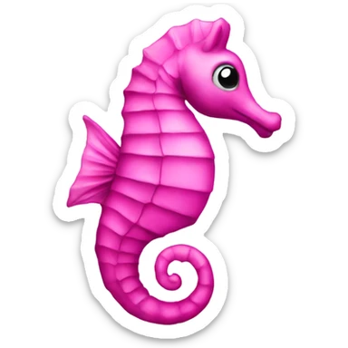 sea horse pink sticker