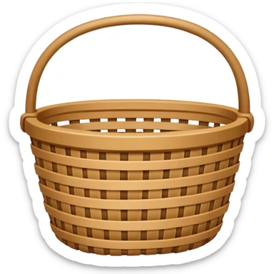 empty wicker basket sticker