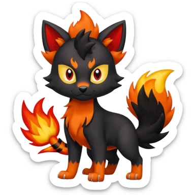 Litten-Torracat-Zorua-Houndour-fusion sticker