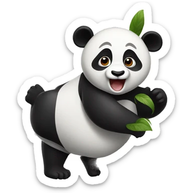 Panda saltando a la comba sticker