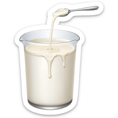 Hand dripping milk sticker