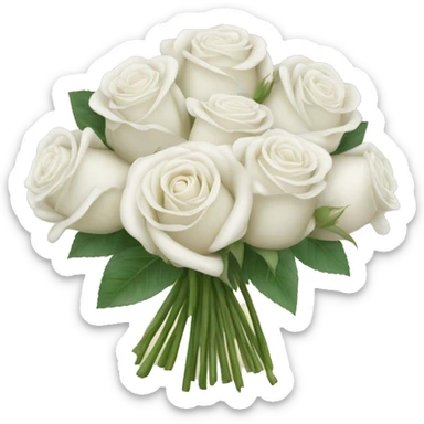 Bouquet of white roses sticker