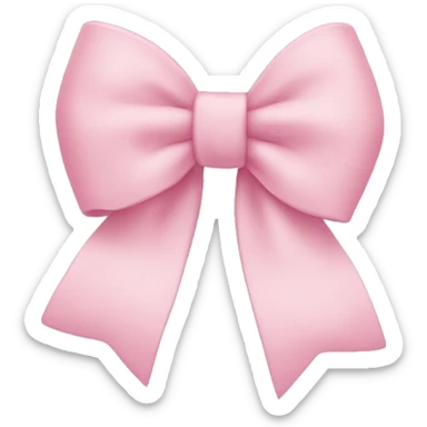 Baby pink bow sticker