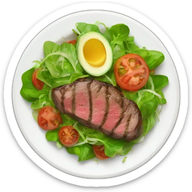 salad and steak sticker